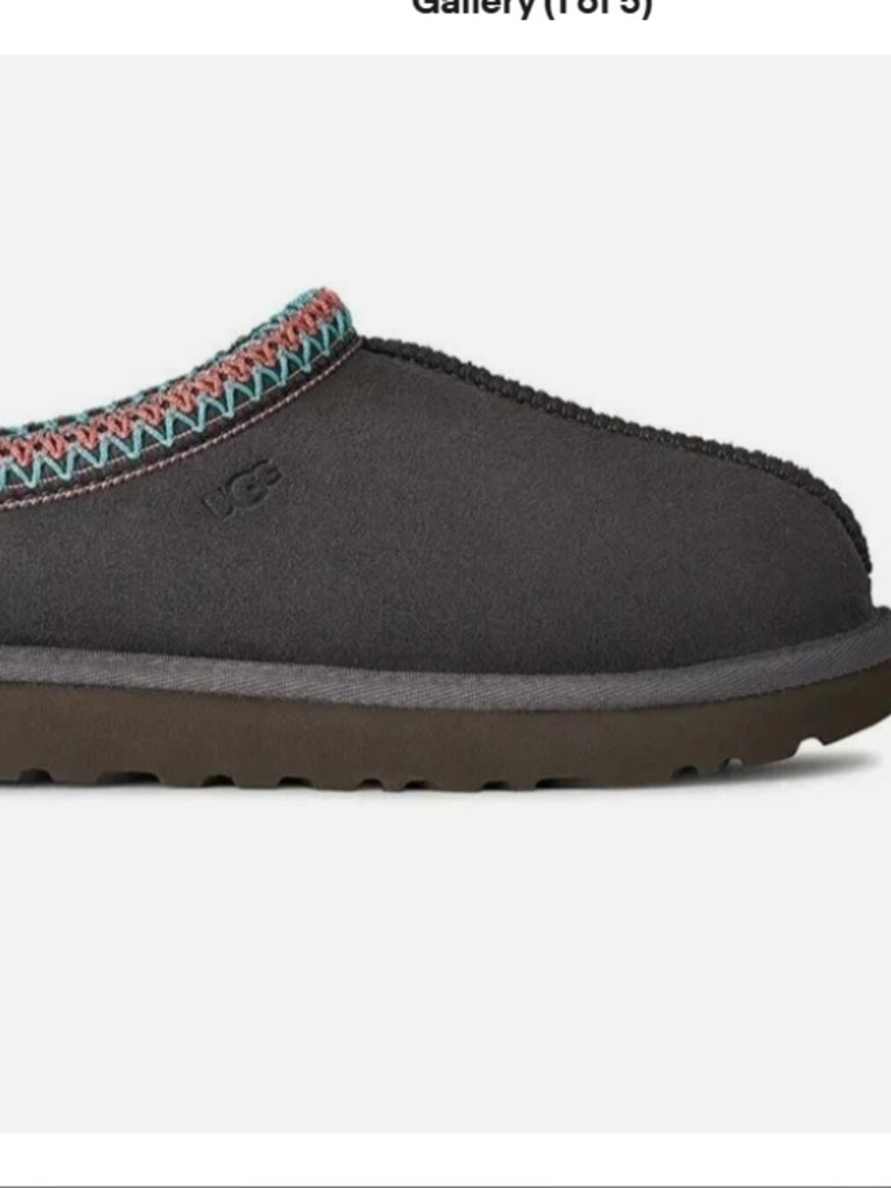 NIB $145 UGG Tasman Slipper Dark Grey size 9 size 40